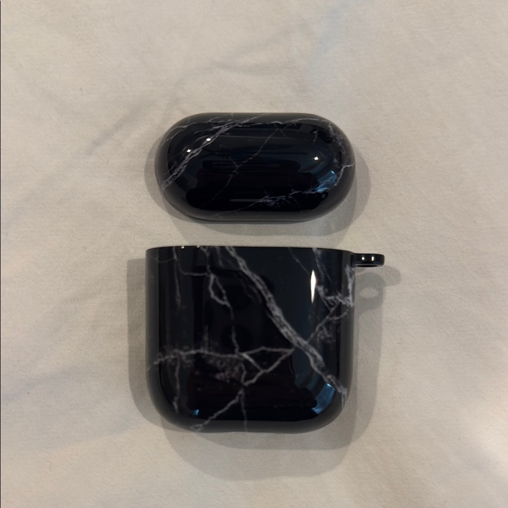 Velvet Caviar Black Marble AirPods Case